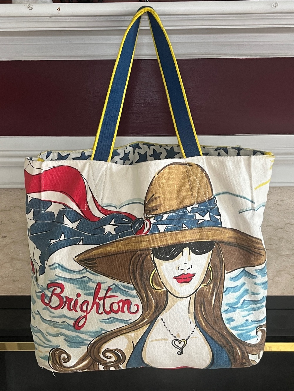 Brighton Women’s Tote Bag in Multi-Color Americana Print
